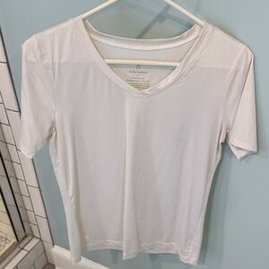 Dudley Stephens White V-Neck Short Sleeve Tee